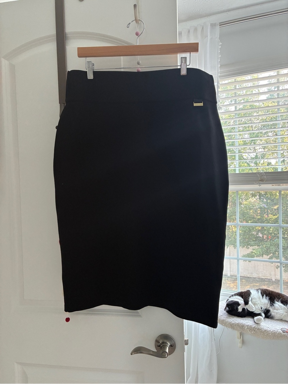 NWT Calvin Klein Essentials Power Stretch Pencil Skirt Black XL